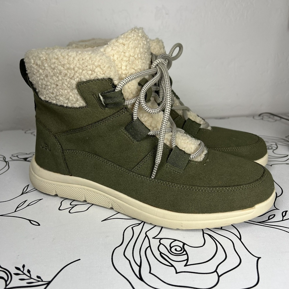 JBU Jambu Women's Freeze Lace Up Olive Boots Size 9M